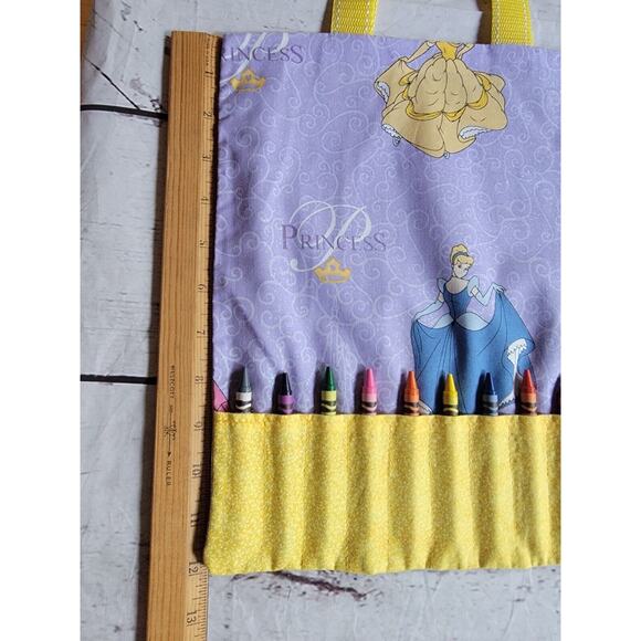 Handmade Princess Crayon Holder Coloring Tote childrens travel bag - Picture 4 of 10